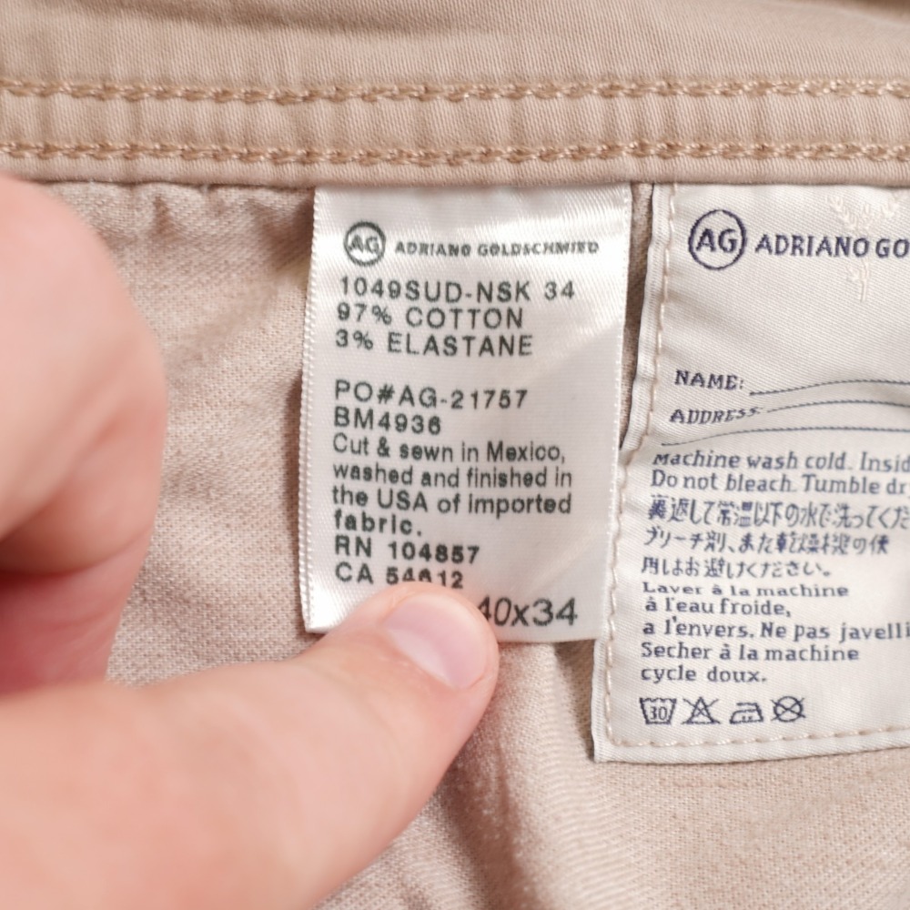 Adriano Goldschmied The Protege Straight Leg Men's Tan Lightweight Jeans 41 / 35 - Picture 10 of 13